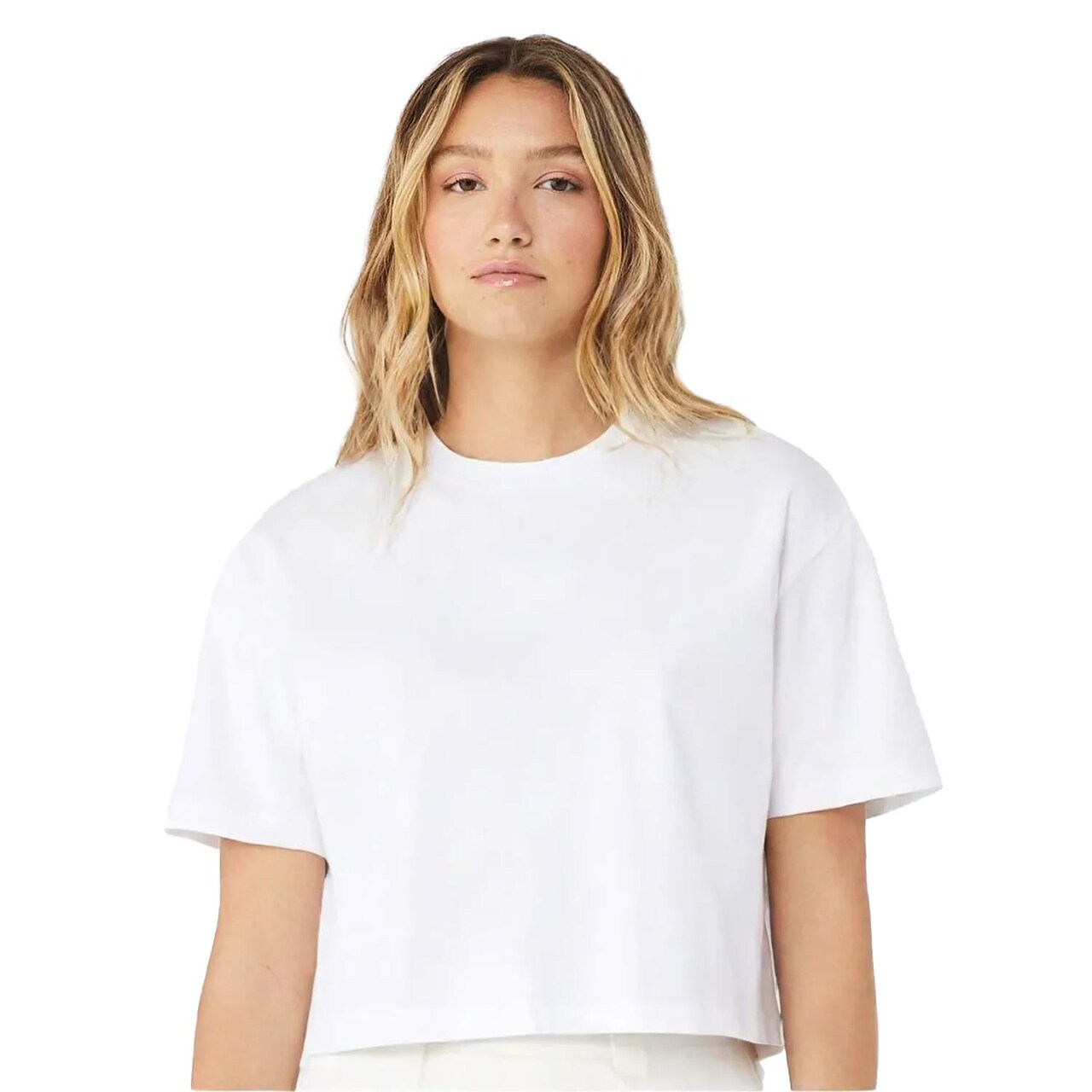BELLA + CANVAS Ladies Jersey Cropped Short Sleeve T-Shirt for Casual Fashion & Custom Print Crop Top